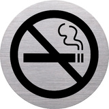 helit piktogramm "the badge" rauchen verboten, rund, silber