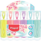 Maped textmarker FLUO'PEPS classic PASTEL, 6er Etui
