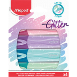 Maped textmarker Glitter PASTEL, 4er Kartonetui