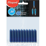 Maped Tintenpatrone, blau, im Blister