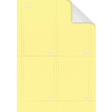 nobo T-Karten, Gre 3 / 92 mm, 130 g/qm, bedruckbar, gelb