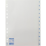 Esselte Kunststoff-Register, Zahlen, A4, 1-12, wei