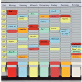 FRANKEN t-kartentafel "OfficePlaner", 7 Module, 490 x 473 mm