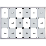 FRANKEN schaukasten PRO fr 18x din A4, Metall-Rckwand