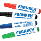 FRANKEN flipchart Marker, Strichstärke: 2-6 mm, 4er Etui