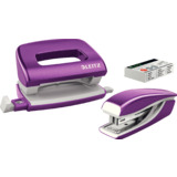 LEITZ Heftgert- & locher-set Mini nexxt WOW, violett