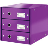 LEITZ schubladenbox Click & store WOW, 3 Schübe, violett