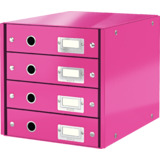 LEITZ schubladenbox Click & store WOW, 4 Schübe, pink