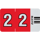 LEITZ ziffernsignal Orgacolor "2", auf Streifen, rot