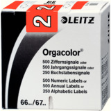 LEITZ ziffernsignal Orgacolor "2", auf Rolle, rot