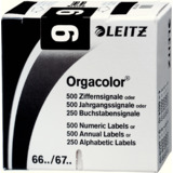 LEITZ ziffernsignal Orgacolor "9", auf Rolle, schwarz