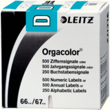 LEITZ buchstabensignal Orgacolor "D", auf Rolle, blau