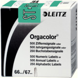 LEITZ buchstabensignal Orgacolor "ST", auf Rolle, trkis