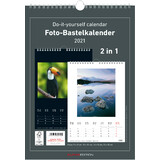 herlitz kreativ-wandkalender 2022, din A4, schwarz/weiß