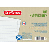 herlitz karteikarten Recycling, din A6, liniert, wei