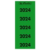 herlitz ordner-inhaltsschild Jahreszahl 2024, grün