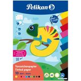 Pelikan Tonpapierblock, din A3, 10 Blatt, farbig sortiert