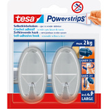 tesa powerstrips Haken large Oval, chrom