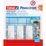 tesa powerstrips Haken small Rechteck, wei