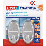 tesa powerstrips Haken large Oval, matt chrom