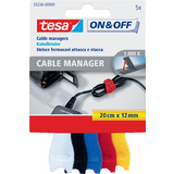 tesa on & off Klett-Kabelbinder cable Manager small, farbig