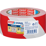 tesa signal Markierungs- und Warnklebeband Premium, rot/wei