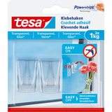 tesa powerstrips Klebehaken fr Glas, transparent