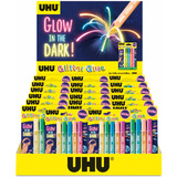 UHU glitzerkleber Glitter glue "GLOW in THE DARK", Display