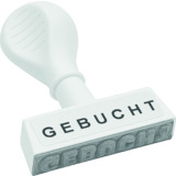 WEDO textstempel "GEBUCHT", Abdruckbreite: 45 mm