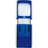 WEDO rechtecklupe mit LED-Beleuchtung, transluzent-blau