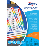 AVERY intercalaires Readyindex, 12 touches numériques, A4