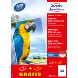 AVERY zweckform PREMIUM Inkjet-Foto-Papier, A4, 250 g/qm