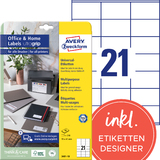 AVERY zweckform Universal-Etiketten home Office, 70 x 41 mm