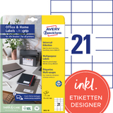 AVERY zweckform Universal-Etiketten Office&Home, 70 x 42,3mm