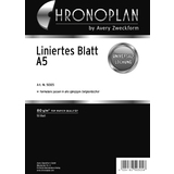 CHRONOPLAN liniertes Blatt, din A5, 80 g/qm, 50 Blatt