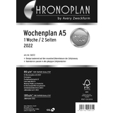 CHRONOPLAN wochenplan 2022, 1 Woche/2 Seiten, A5, Zeilen