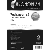 CHRONOPLAN wochenplan 2024, 1 Woche/2 Seiten, A5, Zeile