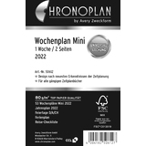 CHRONOPLAN wochenplan 2023, 1 Woche/2 Seiten, Mini, Zeilen