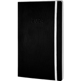 CHRONOPLAN buchkalender "Black & White", 2024, A5, schwarz