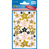 Avery zweckform ZDesign weihnachts-sticker Sterne, geprgt