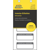 AVERY zweckform Inventar-Etiketten mit Laminat, schwarz