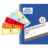 AVERY zweckform Formularbuch "Garderobennummern", 1-500, A6