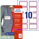 AVERY zweckform Namensetiketten, 80 x 50 mm, rahmen rot