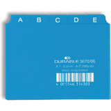 DURABLE karteiregister A - Z, PP, a7 quer, blau, 25-teilig