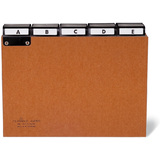 DURABLE karteiregister A - Z, Pressspan, din A5 quer, braun