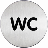 DURABLE piktogramm "WC", Durchmesser: 83 mm, silber