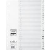 DURABLE Kunststoff-Register, A-Z, A4, 24-teilig, weiß