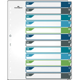 DURABLE Kunststoff-Register, Zahlen, A4+, 12-teilig, 1 - 12