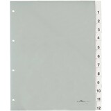 DURABLE Kunststoff-Register, A4, 12-teilig, transparent