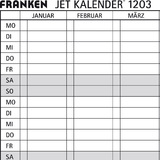 FRANKEN datumstreifen für planungstafel JK1203, weiß